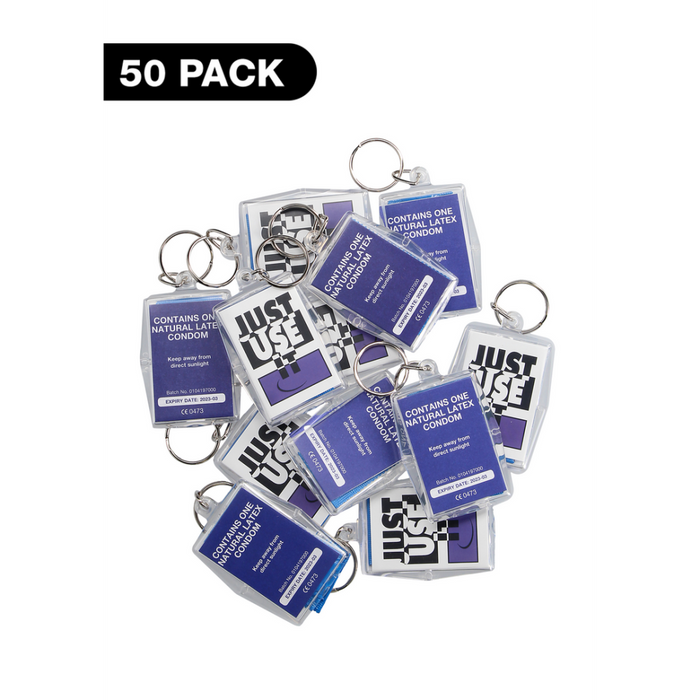 EXS Key Rings 'Just Use It' - Condoms - 50 Pieces