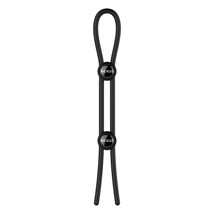 Forge - Double Adjustable Lasso Silicone Cock Ring - Black