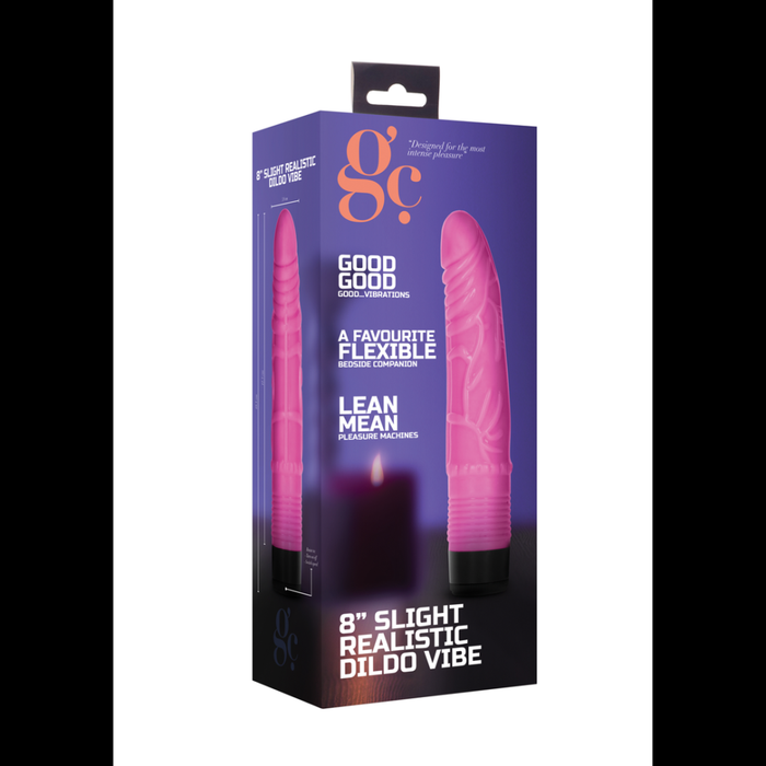 Slight Realistic Dildo Vibrator - 8 / 20 cm