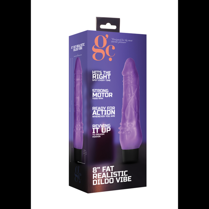 Fat Realistic Dildo Vibrator - 8 / 20 cm