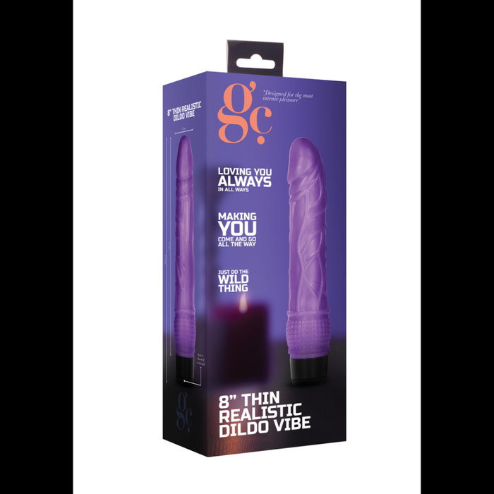 Thin Realistic Dildo Vibrator - 8 / 20 cm