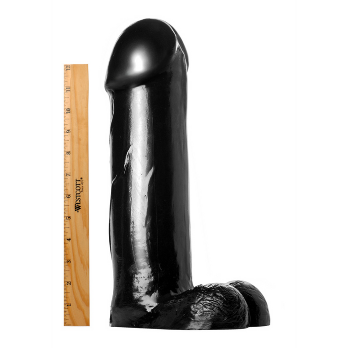 De Titan Dildo - XXL - 14,5 inch - Zwart