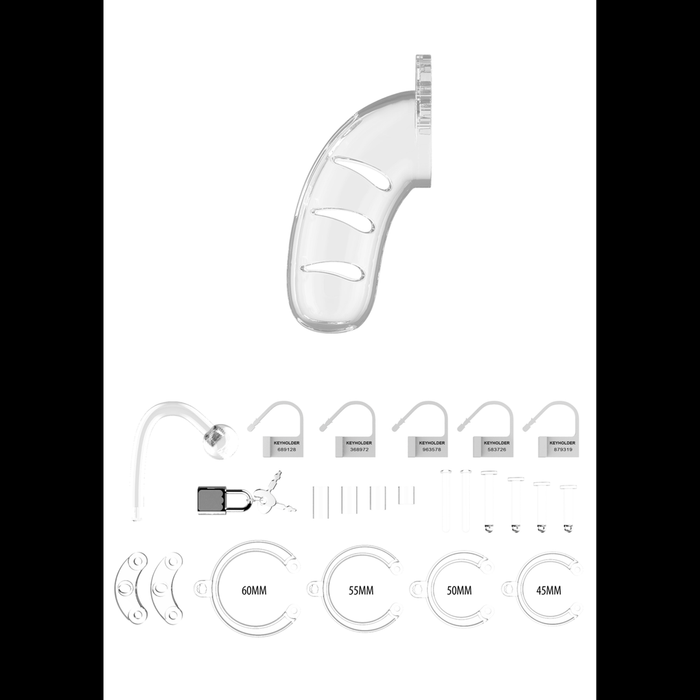 Model 11 Chastity Cock Cage met Plug - 4.5 / 11,5 cm