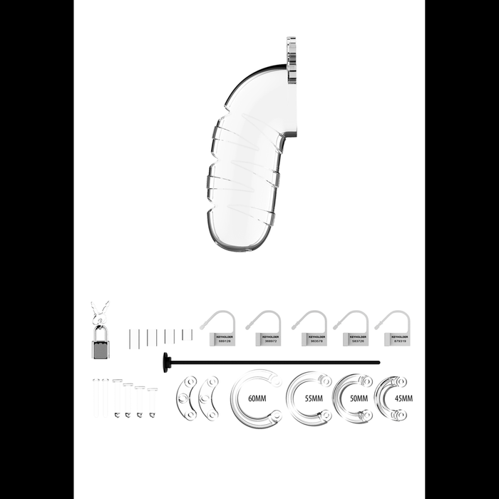 Model 17 Chastity Cock Cage met Urethrale Sounding - 5.5 / 14 cm