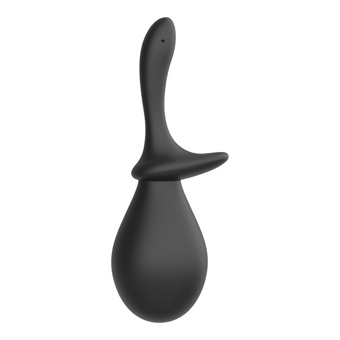 Anal Douche Set with 2 Silicone Tips - 260 ml - Black