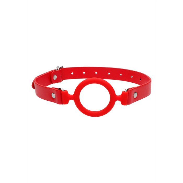 Siliconen Ring Gag met Leren Bandjes