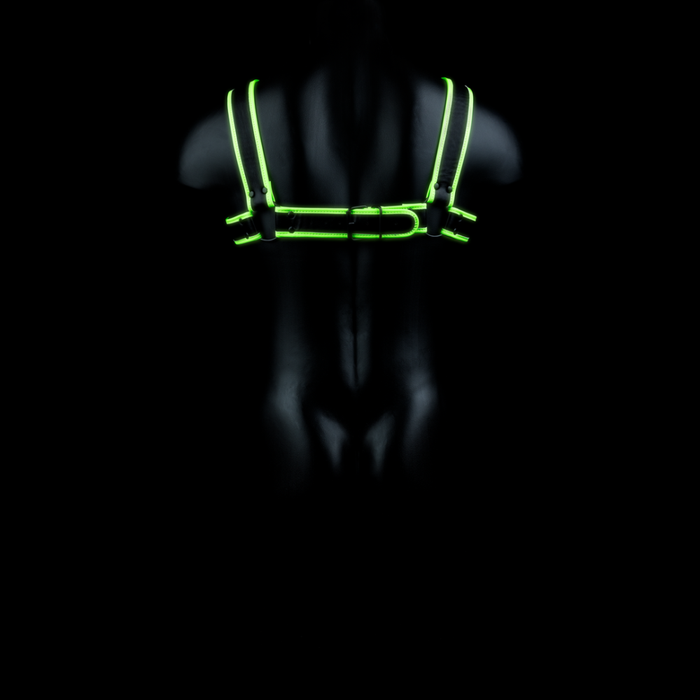 Chest Bulldog Harness - Glow in the Dark - S/M