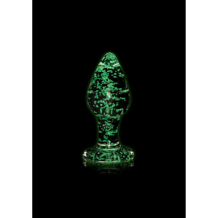 Glass Butt Plug - Glow in the Dark - Large