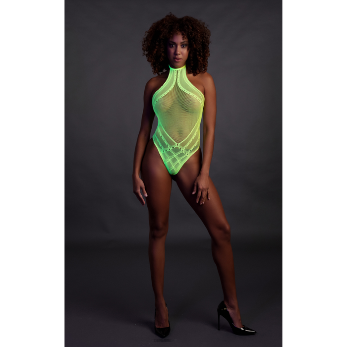 Body with Halter Neck - One Size - Neon Green