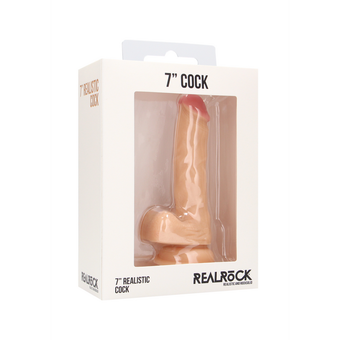 Realistic Cock with Scrotum - 7 / 18 cm