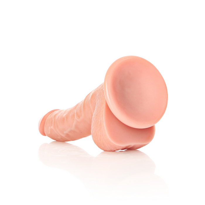 Curved Realistic Dildo with Balls and Suction Cup - 7 / 18 cm