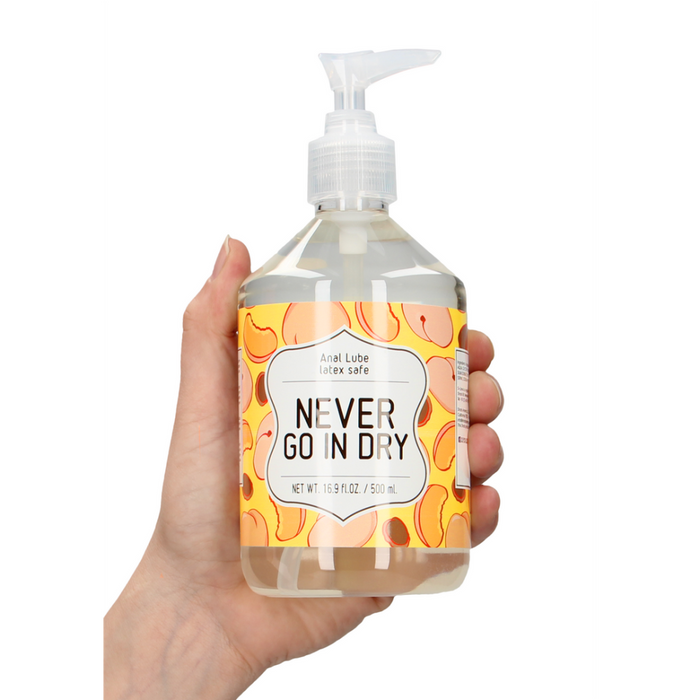 Never Go In Dry - Waterbased Anal Lubricant - 17 fl oz / 500 ml