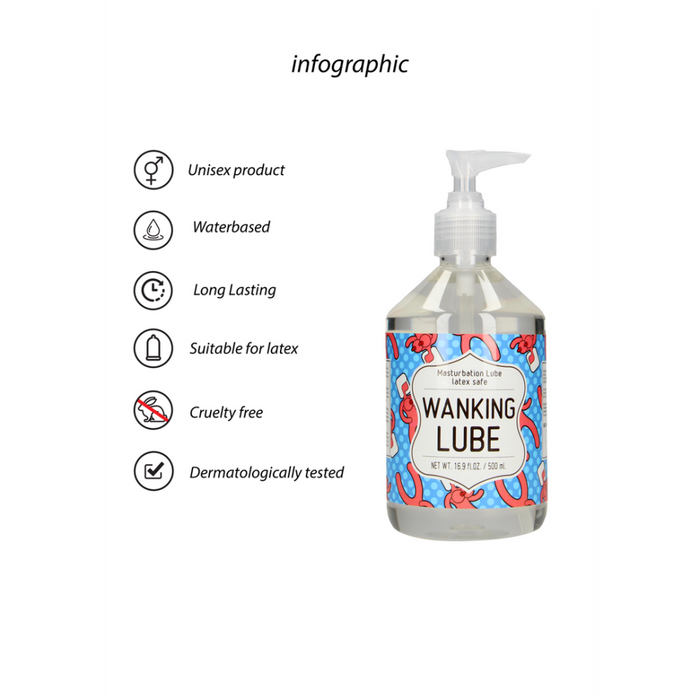 WANKING LUBE - Masturbation Lubricant - 17 fl oz / 500 ml