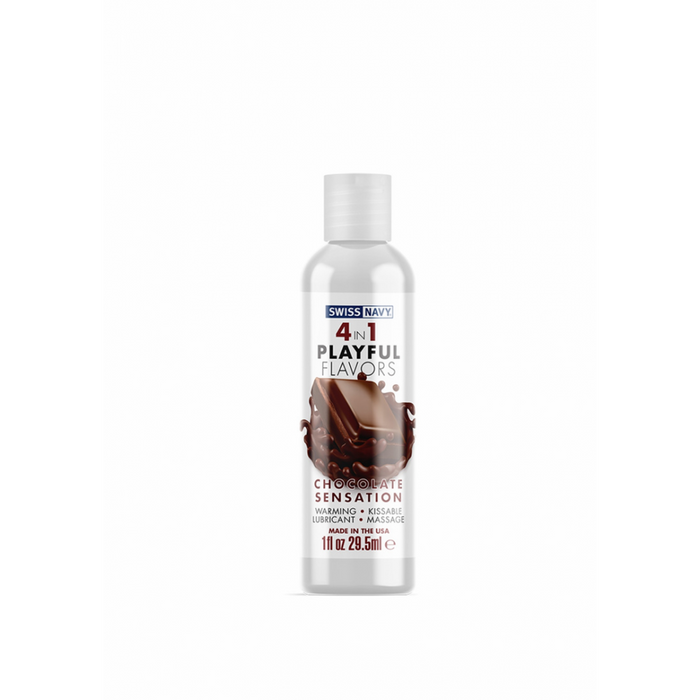 4 In 1 Lubricant with Chocolate Sensation Flavor - 1 fl oz / 30 ml