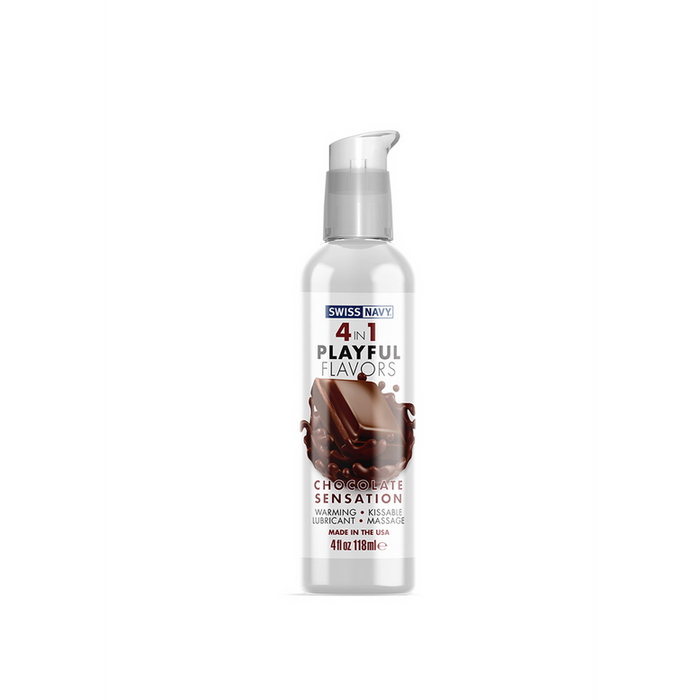 4 In 1 Lubricant with Chocolate Sensation Flavor - 4 fl oz / 118 ml