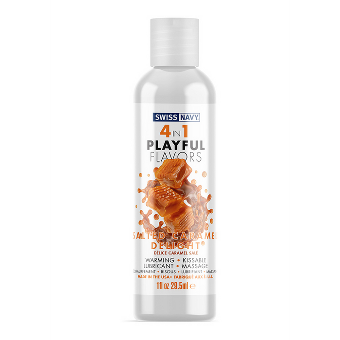 4 In 1 Lubricant with Salted Caramel Delight Flavor - 1 fl oz / 30 ml