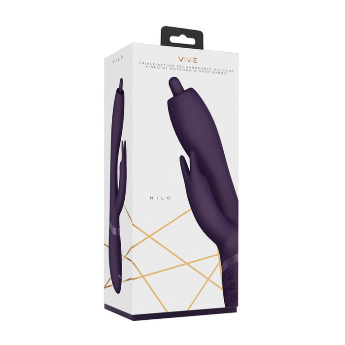 Nilo - Pinpoint Draaibare G-spot Rabbit - Paars