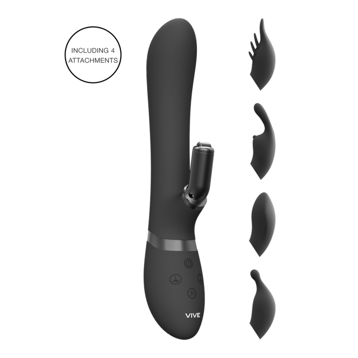 Chou - G-Spot Rabbit  Clitoral Stimulator - Black