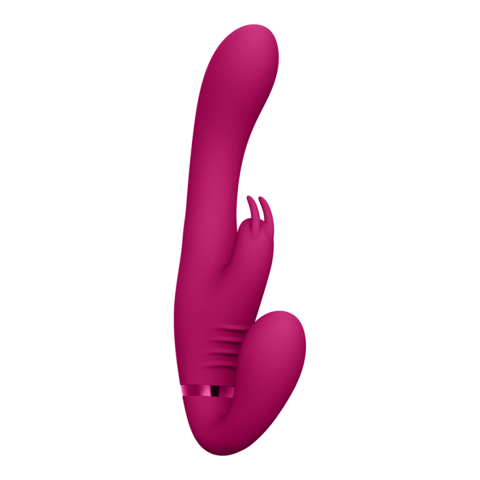 Suki - Vibrerende Strapless Strap-on Rabbit - Roze