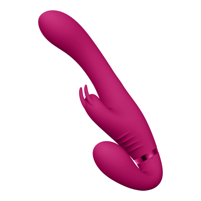 Suki - Vibrerende Strapless Strap-on Rabbit - Roze